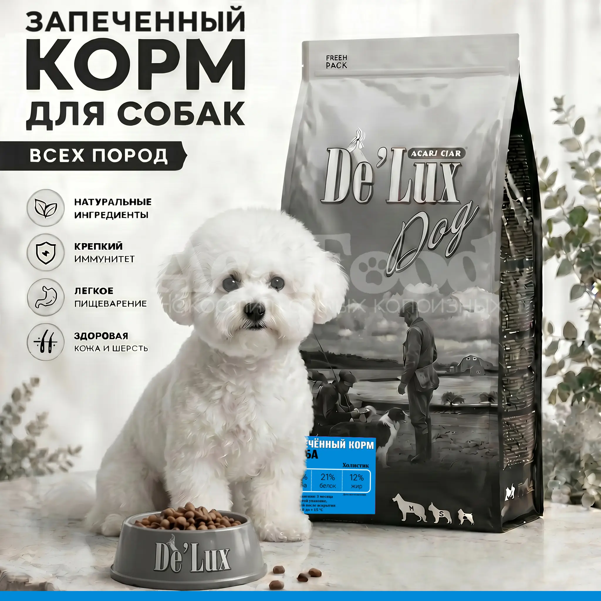 Запеченный корм для собак с рыбой
